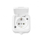 Розетка 1-м ОП 16А IP54 с заземл. с крышкой бел. Bylectrica РА16-297