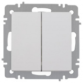 Выключатель 2-кл. СП Accent 6-104-01 10А IP20 250В AL/CU бел. Intro Б0063452