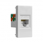 Розетка компьютерная 1-м W45 RJ45 кат.5E 45х22.5 R9003 бел. SchE RIN-145K5E-B