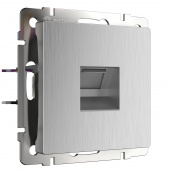 Розетка Ethernet RJ-45 cеребряный рифленый W1181009