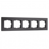 Рамка из стекла на 5 постов Senso черный soft-touch W0053108
