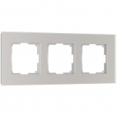 Рамка из стекла на 3 поста Senso дымчатый soft-touch W0033117