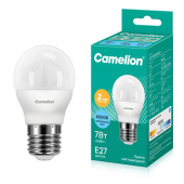 Лампа светодиодная LED7-G45/845/E27 7Вт шар матовая 4500К бел. E27 590лм 220В Camelion 12072