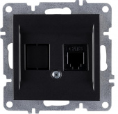 Розетка телефонная 1вых. СП 1мод. LAVIN/KAREN RJ45 кат.3 механизм черн. ARVIA 50 07 2000 221