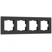 Рамка из поликарбоната на 4 поста Slab черный софт W0042908