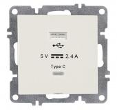 Розетка LAVIN/KAREN USB + TYPE-C механизм бел. ARVIA 50 01 1000 304