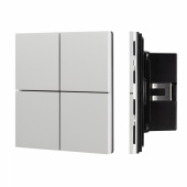 Arlight INTELLIGENT ARLIGHT Кнопочная панель KNX-304-23-IN Silver (BUS, Frameless) (IARL, IP20 Металл, 2 года)