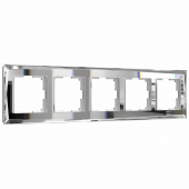 Рамка из стекла на 5 постов Diamant зеркальный W0051220