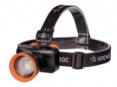 Фонарь налобный аккум. 10Вт Laser LED/ 1200мА.ч ABS пластик линза Френеля КОСМОС KOC531Lit