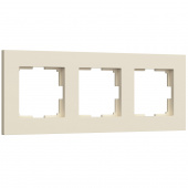 Рамка из поликарбоната на 3 поста Slab айвори софт W0032962
