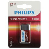 Элемент питания алкалиновый "крона" 6LR61 9В Power (блист.1шт) 6LR61P1B/51 Philips Б0062717