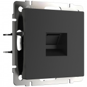 Розетка Ethernet RJ-45 cat. 6A экранированная (черный матовый) W5120108