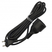 Удлинитель-шнур 1х3м без заземл. 10А IP20 ПВС 2х1 черн. DOMTOK 2339