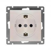 Розетка 1-м СП Афина 16А IP20 с заземл. механизм жемчуж. Universal A0028-OBr