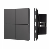 Arlight INTELLIGENT ARLIGHT Кнопочная панель KNX-304-23-IN Black (BUS, Frameless) (IARL, IP20 Металл, 2 года)