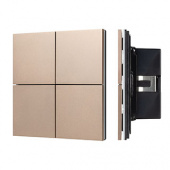 Arlight INTELLIGENT ARLIGHT Кнопочная панель KNX-304-23-IN Champagne (BUS, Frameless) (IARL, IP20 Металл, 2 года)