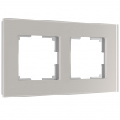Рамка из стекла на 2 поста Senso дымчатый soft-touch W0023117