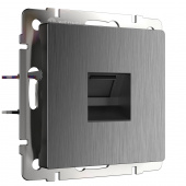 Розетка Ethernet RJ-45 (графит рифленый) W1181004