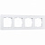 Рамка из стекла на 4 поста Favorit белый матовый W0041105