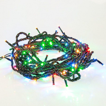 Гирлянда светодиодная управляемая"Нить" 20м 200LED мультиколор 20Вт 220-240В IP65 8 режимов провод ПВХ черн. (нужен контроллер 217-204) Neon-Night 303-149