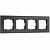 Рамка из стекла на 4 поста Senso черный soft-touch W0043108