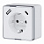 Розетка с заземлением, шторками и USB тип A+C Gallant белый W5071701