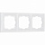 Рамка из поликарбоната на 3 поста Snabb Basic белый W0032001