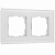 Рамка из стекла на 2 поста Senso белый soft-touch W0023101