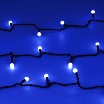 Arlight Светодиодная гирлянда ARD-BALL-CLASSIC-D13-5000-BLACK-50LED BLUE (230V, 3.5W) (Ardecoled, IP65)